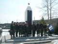 У обелиска памяти погибшим в годы войны жителям села Олха